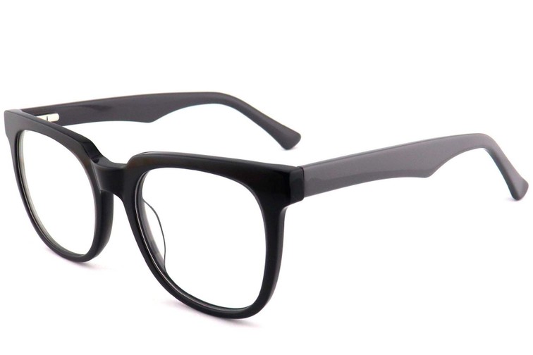 Lunettes rectangulaires en acétate gris #BS2012-0788
