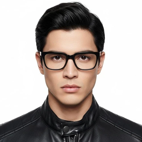 Rectangular Black Acetate Glasses #BS2012-0795