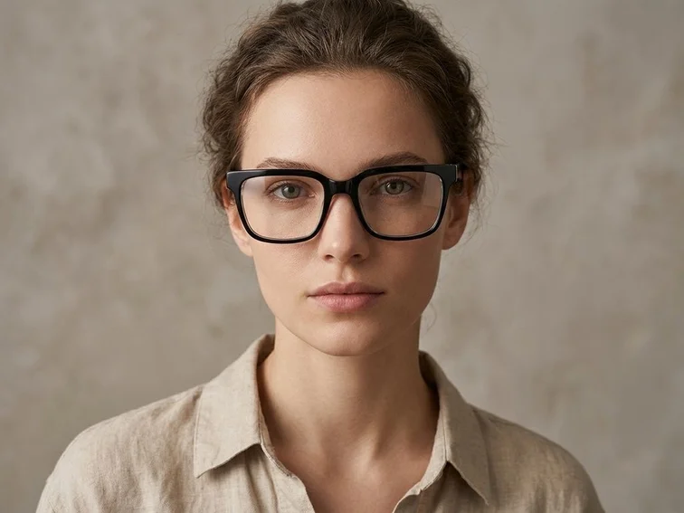 Rectangular Grey Acetate Glasses #BS2012-0796