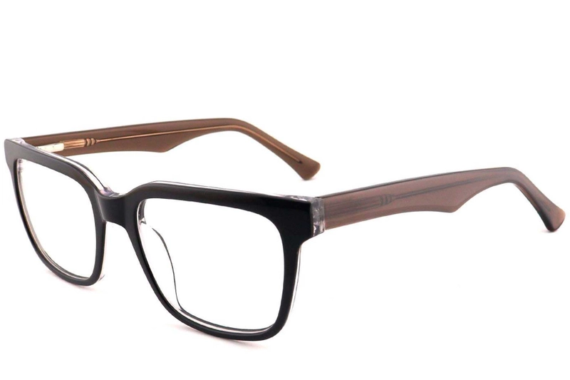 Rectangular Grey Acetate Glasses #BS2012-0796