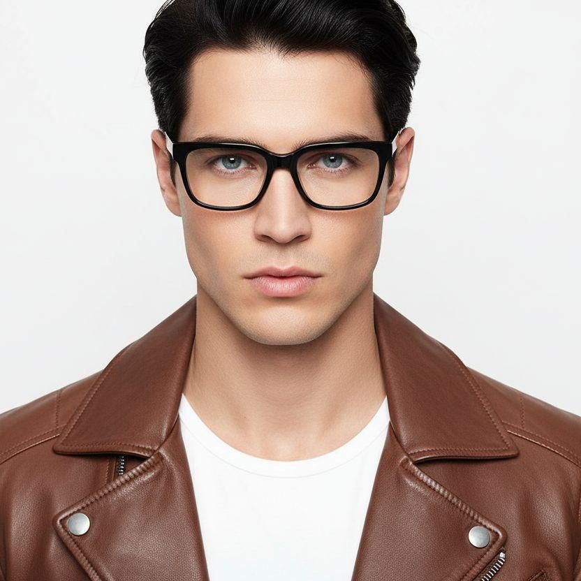 Gafas rectangulares de acetato gris #BS2012-0797