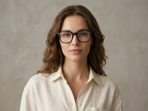 Lunettes rectangulaires en acétate noir #BS2012-0800
