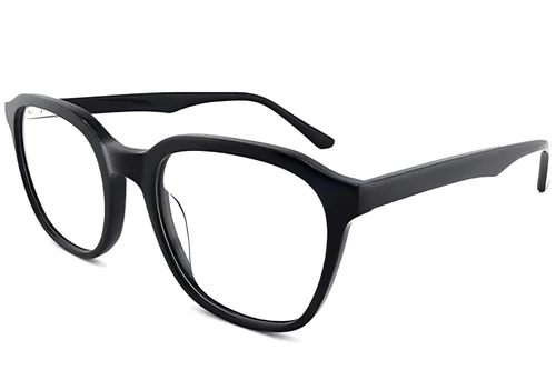Lunettes rectangulaires en acétate noir #BS2012-0800