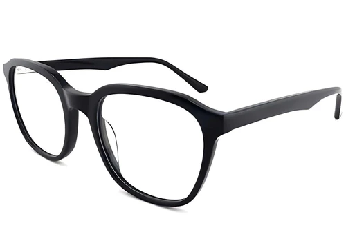 Gafas rectangulares de acetato negro #BS2012-0800