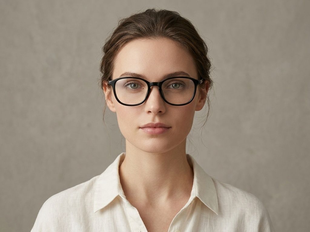 Gafas rectangulares de acetato negro #BS2012-0801