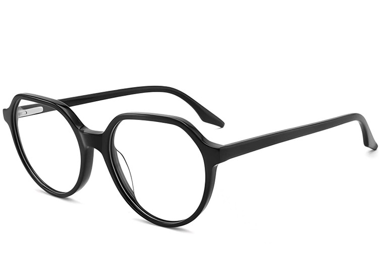 Geometric Black Acetate Glasses #BS2012-0803