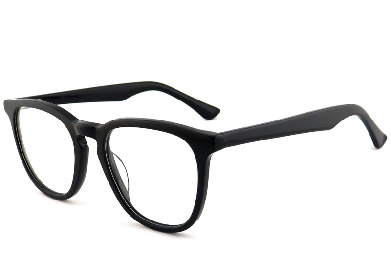 Rectangular Black Acetate Glasses #BS2012-0805