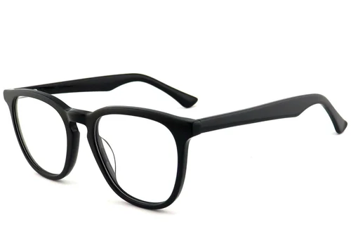 Lunettes rectangulaires en acétate noir #BS2012-0805
