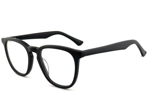 Rechteckige schwarze Acetatbrille #BS2012-0805