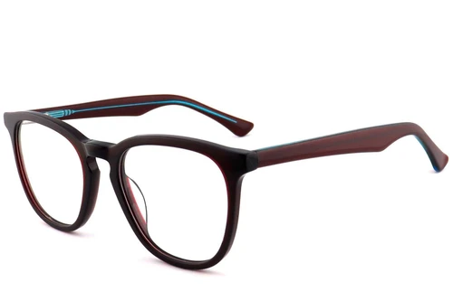 Verres rectangulaires en acétate rouge #BS2012-0807