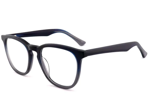 Lunettes rectangulaires en acétate bleu #BS2012-0808