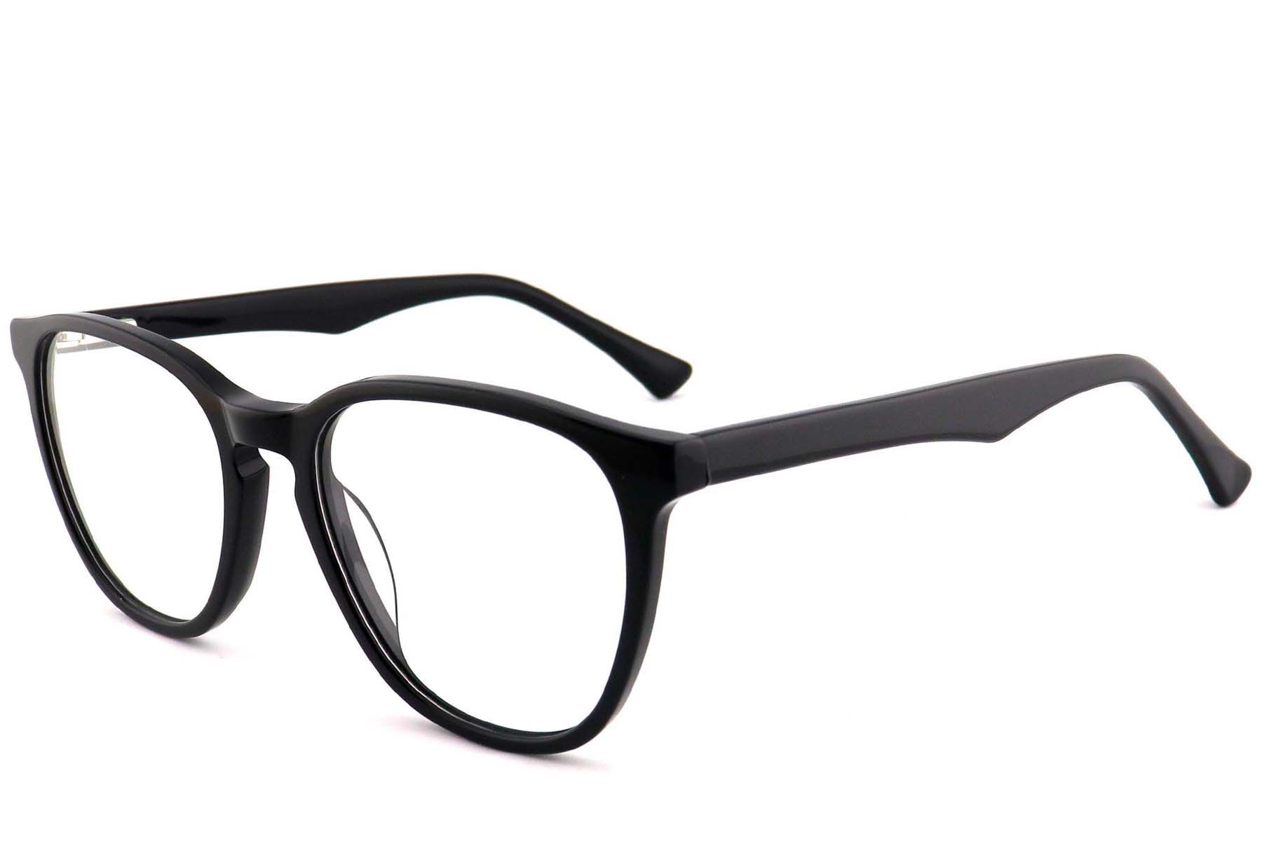 Oval Black Acetate Glasses #BS2012-0811