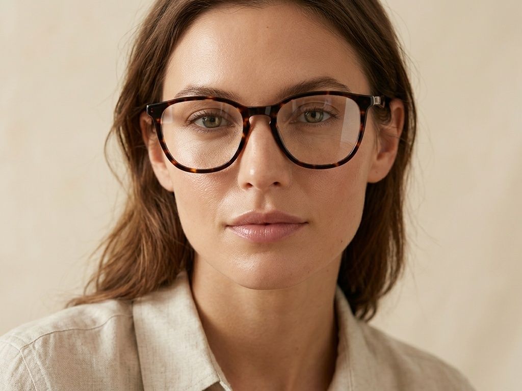 Oval Tortoiseshell Acetate Glasses #BS2012-0812