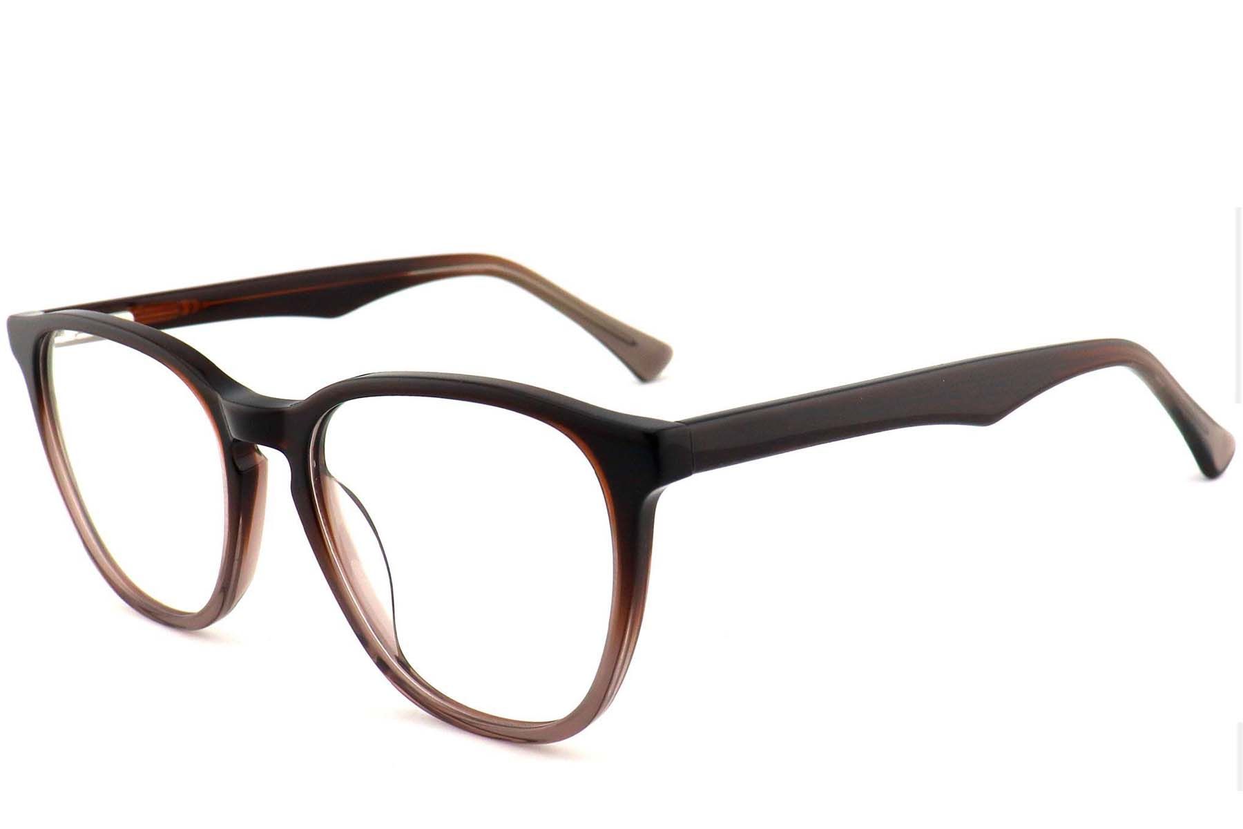 Lunettes ovales en acétate brun #BS2012-0813