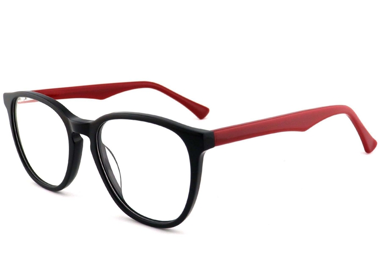 Oval Black Acetate Glasses #BS2012-0816