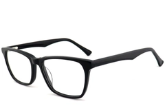 Rechteckige schwarze Acetatbrille #BS2012-0817