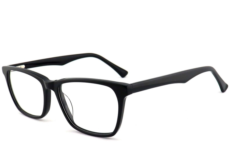 Rectangular Black Acetate Glasses #BS2012-0817
