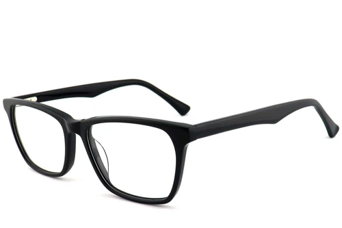 Gafas rectangulares de acetato negro #BS2012-0817