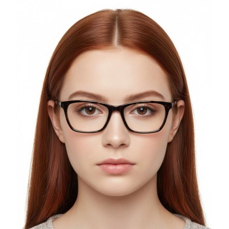 Gafas rectangulares de acetato de carey # BS2012-0818