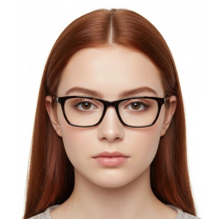Gafas rectangulares de acetato de carey # BS2012-0818