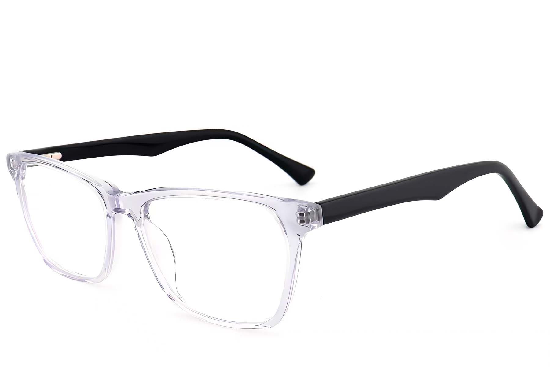 Rectangular Transparent Acetate Glasses #BS2012-0819