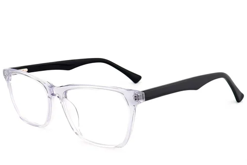 Verres rectangulaires en acétate transparent #BS2012-0819
