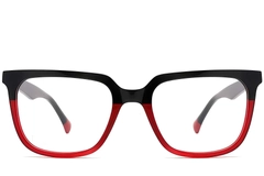 Rectangular Red Acetate Glasses #BS2012-0826