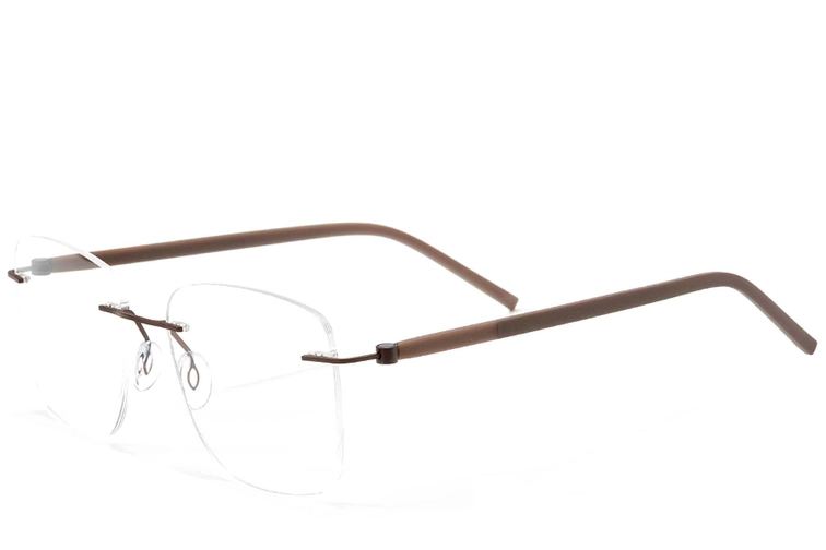 Gafas invisibles de metal marrón #BS2012-0829