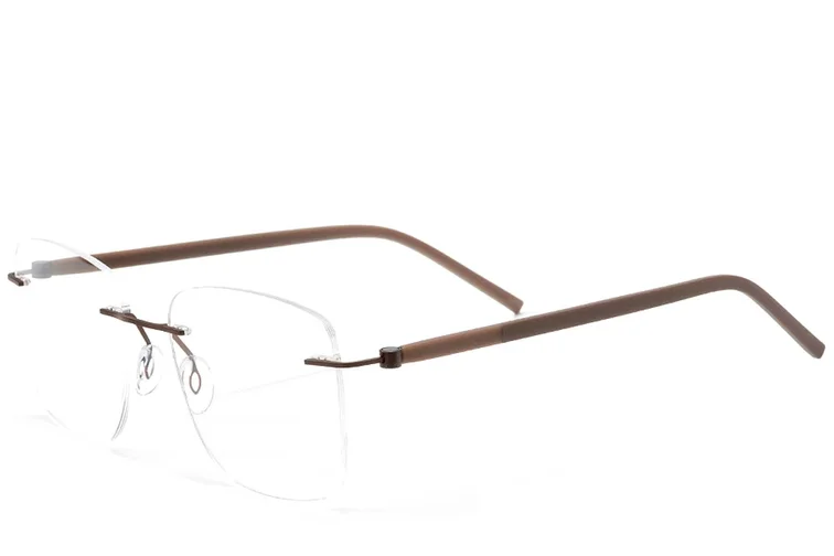 Lunettes invisibles en métal brun #BS2012-0829
