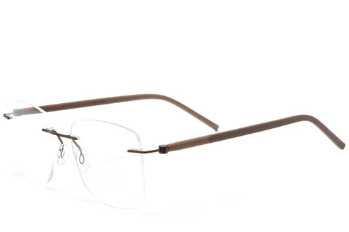 Invisible Brown Metal Glasses #BS2012-0829