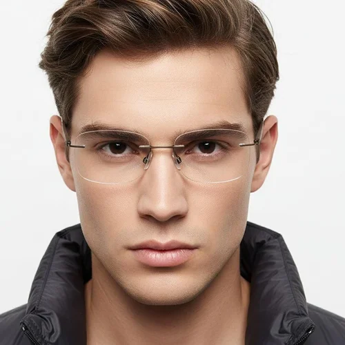 Lunettes invisibles en métal brun #BS2012-0829