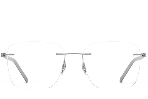 Lunettes invisibles en métal argenté #BS2012-0832