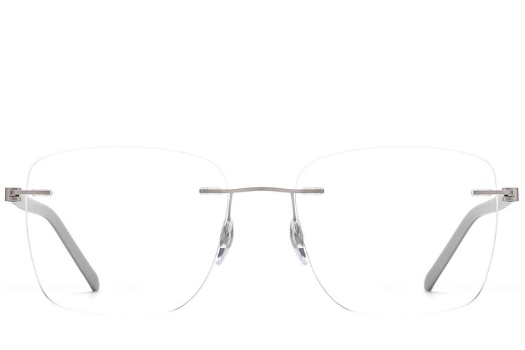 Lunettes invisibles en métal argenté #BS2012-0832