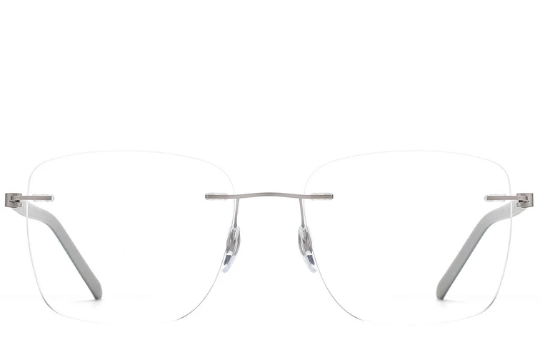 Lunettes invisibles en métal argenté #BS2012-0832