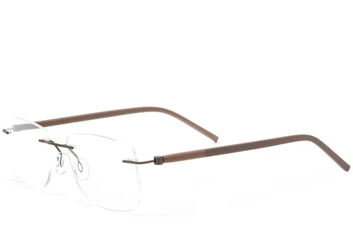 Lunettes invisibles en métal brun #BS2012-0834
