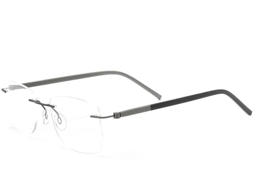 Lunettes invisibles en métal gris #BS2012-0836