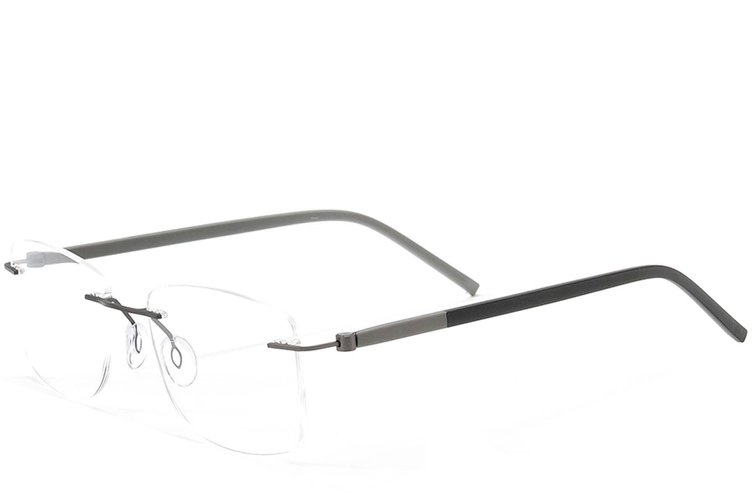 Invisible Grey Metal Glasses #BS2012-0836