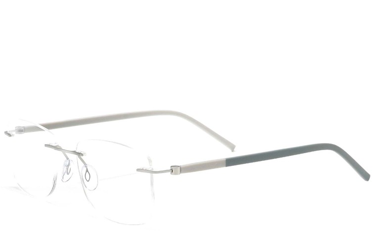 Lunettes invisibles en métal argenté #BS2012-0837