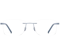 Invisible Blue Metal Glasses #BS2012-0838