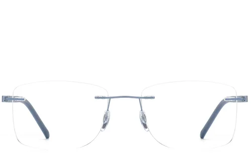 Lunettes invisibles en métal bleu #BS2012-0838