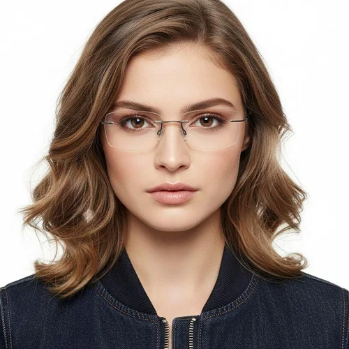 Lunettes invisibles en métal gris #BS2012-0842