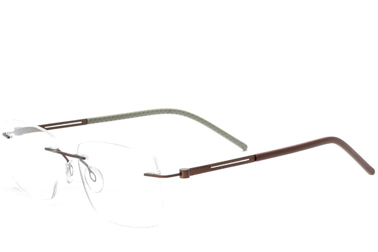 Lunettes invisibles en métal brun #BS2012-0843