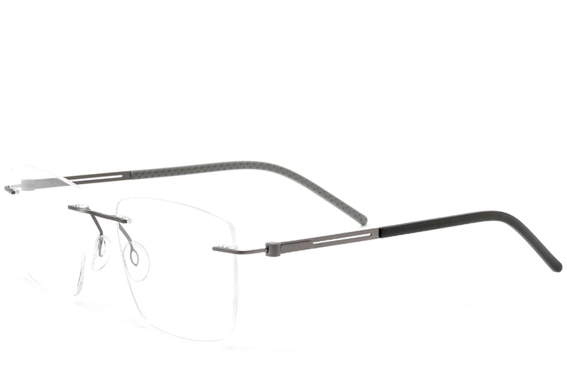 Lunettes invisibles en métal gris #BS2012-0847
