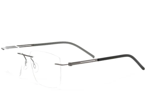 Lunettes invisibles en métal gris #BS2012-0847