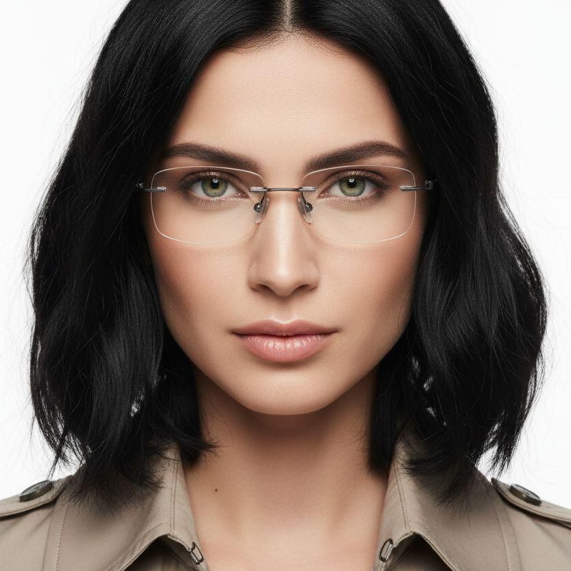 Invisible Grey Metal Glasses #BS2012-0847