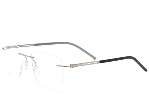 Lunettes invisibles en métal argenté #BS2012-0848