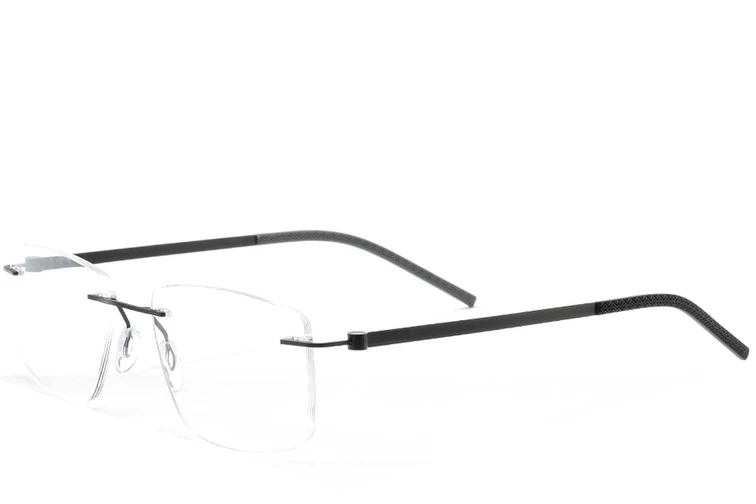 Gafas invisibles de metal negro #BS2012-0851