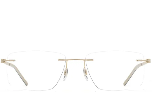 Lunettes invisibles en métal doré #BS2012-0852