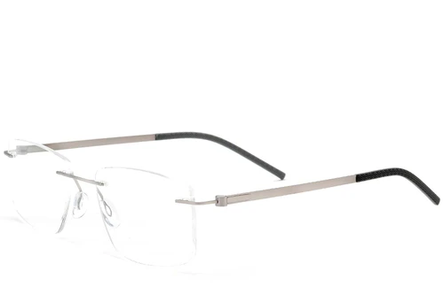 Lunettes invisibles en métal argenté #BS2012-0853