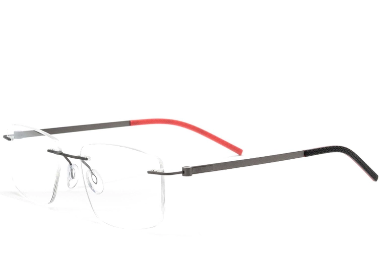 Occhiali invisibili in metallo nero #BS2012-0854